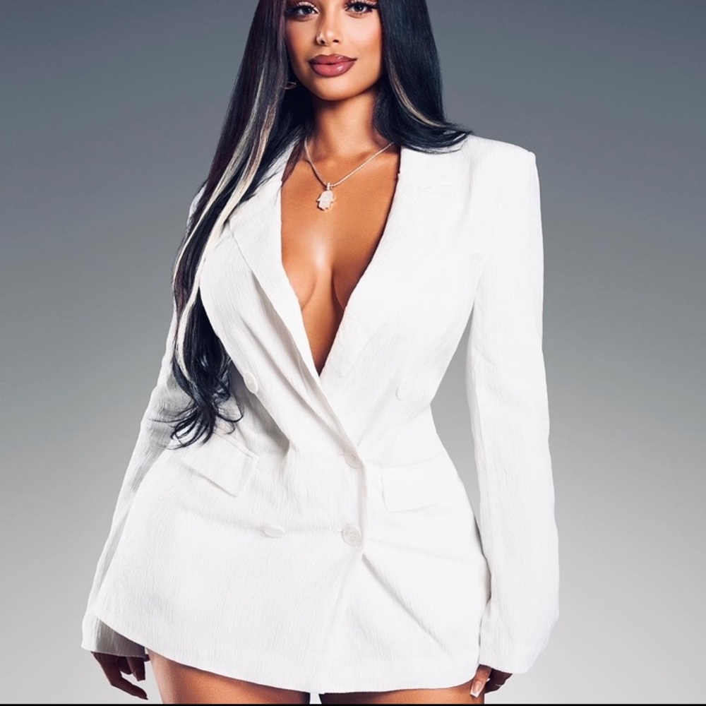 White blazer dress
